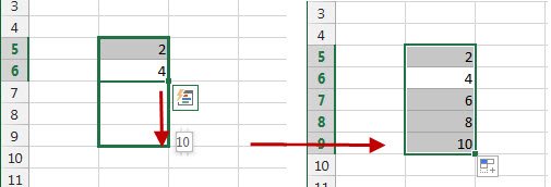 Excel Enter Data Patterns